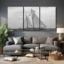 Vintage Sailboat Wall Art Canvas Print, Black and White by MyGreatCanvas | Canvas Wall Art Prints | Photo Prints & Wall Decor