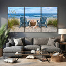Large Beach Canvas Wall Art Coastal Adirondack Chairs Ocean by MyGreatCanvas | Canvas Wall Art Prints | Photo Prints & Wall Decor