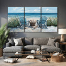 Beach Canvas Wall Art Coastal Adirondack Chairs Ocean by MyGreatCanvas | Canvas Wall Art Prints | Photo Prints & Wall Decor