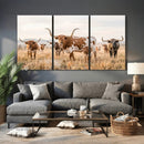 Texas Longhorn Canvas Wall Art, Rustic Farm Animal Photography Print, Farmhouse Country Decor, Western Ranch Art by MyGreatCanvas | Canvas Wall Art Prints | Photo Prints & Wall Decor