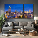 Charlotte Skyline Canvas Wall Art Print – North Carolina Cityscape Photography Print by MyGreatCanvas | Canvas Wall Art Prints | Photo Prints & Wall Decor