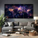Global Flight Routes Map Canvas Wall Art, Worldwide Aviation Network Print, International Air Travel Wall Decor by MyGreatCanvas | Canvas Wall Art Prints | Photo Prints & Wall Decor