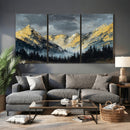 Abstract Mountain Wall Art Canvas Print Modern Landscape Painting Print