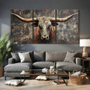Texas Longhorn Skull Canvas Wall Art Rustic Western Decor Print by MyGreatCanvas | Canvas Wall Art Prints | Photo Prints & Wall Decor