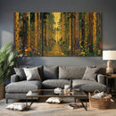 Gustav Klimt Style Forest Canvas Wall Art, Golden Forest Path Floral Art Nouveau Print, Enchanted Woodland Decor by MyGreatCanvas | Canvas Wall Art Prints | Photo Prints & Wall Decor