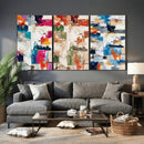 Blue Teal Abstract Canvas Wall Art, Modern Textured Painting Print, Navy Orange White Contemporary Art, Neutral Living Room Decor, Office Art by MyGreatCanvas | Canvas Wall Art Prints | Photo Prints & Wall Decor