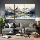 Lake Abstract Mountain Wall Art Canvas Print
