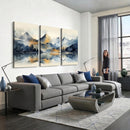 Lake Abstract Mountain Wall Art Canvas Print