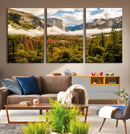 Half Dome Yosemite Canvas Wall Art – Majestic Triptych