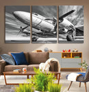 Vintage Airplane on Runway Canvas Print by MyGreatCanvas | Canvas Wall Art Prints | Photo Prints & Wall Decor