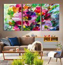 Oil Flower Abstract Canvas Print by MyGreatCanvas | Canvas Wall Art Prints | Photo Prints & Wall Decor