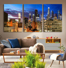 Los Angeles Night Wall Art Canvas Print