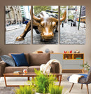 Charging Bull Wall Art Canvas Print
