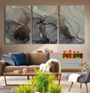 Gray Marble Fluid Wall Art – Modern Abstract Canvas Print