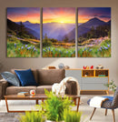 Mountain and Spring Wall Art Canvas Print