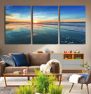 Blue Sky and Beach Wall Art Canvas Print