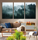 Misty Forest Wall Art – Serene Green Landscape Canvas Print, by MyGreatCanvas | Canvas Wall Art Prints | Photo Prints & Wall Decor
