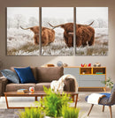 Longhorn Cattle Wall Art Canvas Print, Framed Farmhouse by MyGreatCanvas | Canvas Wall Art Prints | Photo Prints & Wall Decor