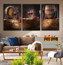 Wine and Barrels Wall Art Canvas Print by MyGreatCanvas | Canvas Wall Art Prints | Photo Prints & Wall Decor