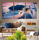 Greece Santorini Wall Art Landscape Canvas Print