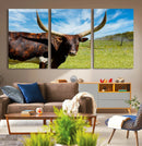 Longhorn and Cow Wall Art, Country Cow Wall Decor Canvas by MyGreatCanvas | Canvas Wall Art Prints | Photo Prints & Wall Decor