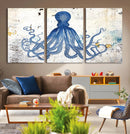 Octopus Canvas Wall Art | Coastal Marine Life Artwork for by MyGreatCanvas | Canvas Wall Art Prints | Photo Prints & Wall Decor