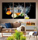 Kitchen Wall Art, Kitchen Fruits Art Canvas Print