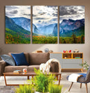 Yosemite Park Half Dome 3 Panel Canvas Print | Large Giclée by MyGreatCanvas | Canvas Wall Art Prints | Photo Prints & Wall Decor