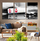 Aces Poker Art Poker Game Wall Art Canvas Print by MyGreatCanvas | Canvas Wall Art Prints | Photo Prints & Wall Decor