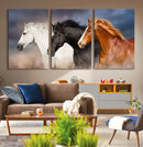 Animal Wall Art Three Horses Farmhouse Art Canvas, Framed by MyGreatCanvas | Canvas Wall Art Prints | Photo Prints & Wall Decor
