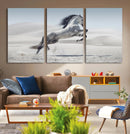 Prancing Horse Desert Large Wall Art Canvas Print – Majestic