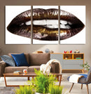 Close Up Lips Wall Art Canvas Print