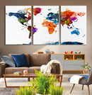 World Map Canvas Print – Detailed Map of the World Wall Art by MyGreatCanvas | Canvas Wall Art Prints | Photo Prints & Wall Decor