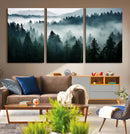 Captivating Misty Forest Wall Art Canvas, Premium Canvas