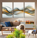 Abstract Wave Canvas Wall Art – Fluid Contemporary Elegance