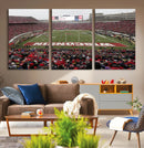 Wisconsin Badgers Team Print Canvas - Madison Camp Randall