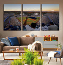 Dodger Stadium Sunset Game Triple Canvas Wall Art - Los