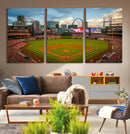 St. Louis Cardinals Baseball Team Print - Busch Stadium Wall