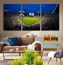 Truist Park Night Game Canvas Art - Atlanta Braves Stadium