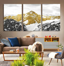 Gold Abstract Mountains Wall Art Print on Canvas, Nature by MyGreatCanvas | Canvas Wall Art Prints | Photo Prints & Wall Decor