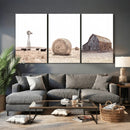Rustic Farmhouse Wall Art Set of 3 – Country Barn and Wheat by MyGreatCanvas | Canvas Wall Art Prints | Photo Prints & Wall Decor