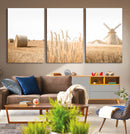 Vintage Farmhouse Triptych Wall Art – Giclée Canvas