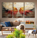 Abstract Angel Wings Canvas Wall Art – Framed and Ready to