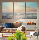 Abstract Ocean Wall Art -  Boat Wall Art Canvas Print