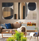 Abstract Minimalist Canvas Wall Art - Neutral Geometric