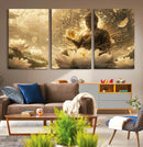 Golden Buddha Wall Art | Yoga Room Decor and Meditation Room by MyGreatCanvas | Canvas Wall Art Prints | Photo Prints & Wall Decor