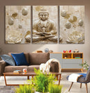 Serene Buddha Wall Art | Yoga Room Decor and Meditation Wall