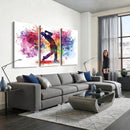 Colorful Golfer Swing Wall Art Canvas Print - Ready to Hang,