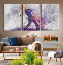 Watercolor Golf Swing Wall Art Canvas Print | Vibrant