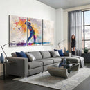 Watercolor Golf Swing Wall Art Canvas Print | Vibrant